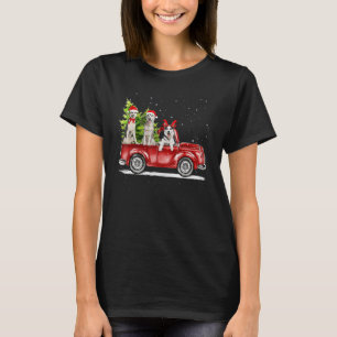 T-shirt Sibérie Husky Père Noël Rouge Camion Neige Arbre d