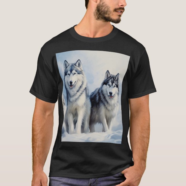 T-shirt Sibérien Husky (Devant)