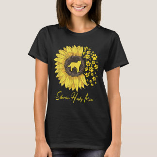 T-shirt Sibérien Husky Maman Tournesol Chien Sibérien Husk