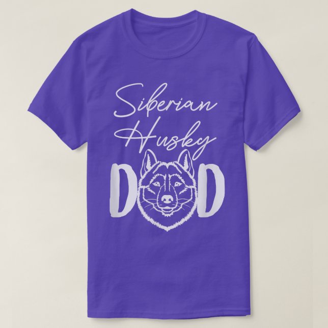 T-shirt Sibérien Husky Papa Husky Daddy Husky Propriétaire (Design devant)