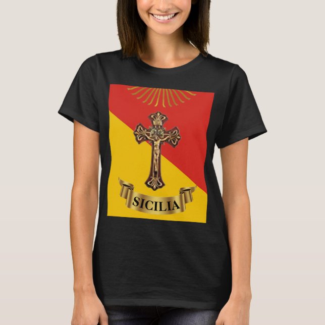 T-shirt Sicile / Chemise Crucifix Sicilienne (Devant)