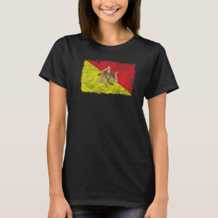 T-SHIRT SICILE ITALIE DRAPEAU SICILIA PALERMO TRISKELION