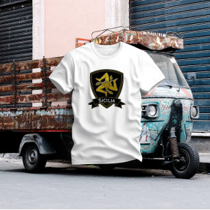 T-shirt Sicilian Trinacria Black & Gold