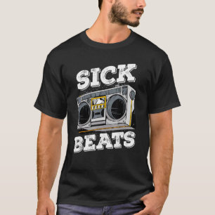 T-shirt Sick Beats Boombox Musicien Musique Stéréo