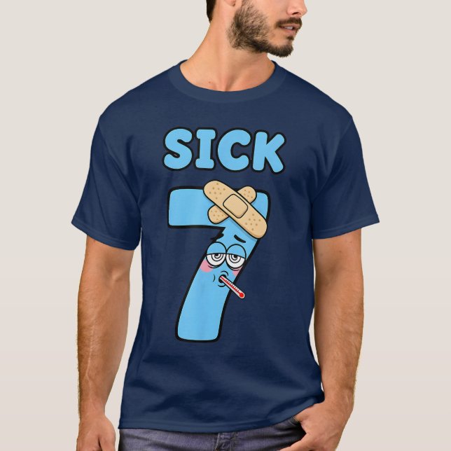 T-shirt Sick Seven Meme Tee 67 Six Seven Funny Wordplay (Devant)