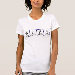 T-shirt Sicko tableau périodique chemise mot