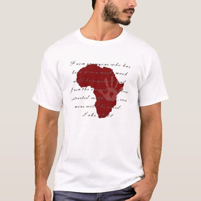 T-shirt SIDA de l'Afrique/HIV/chemise conscience de (Devant)
