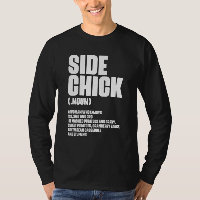 T-shirt Side Chick Definition For Food  Wife Girlfriend (Devant)