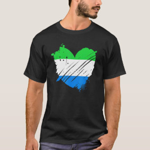 T-shirt Sierra Leone Drapeau J'aime ADN Sierra Leoner