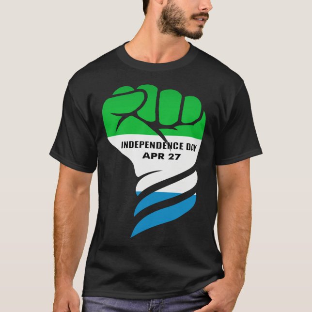 T-shirt Sierra Leone independence day Black Pride Sweet Sa (Devant)