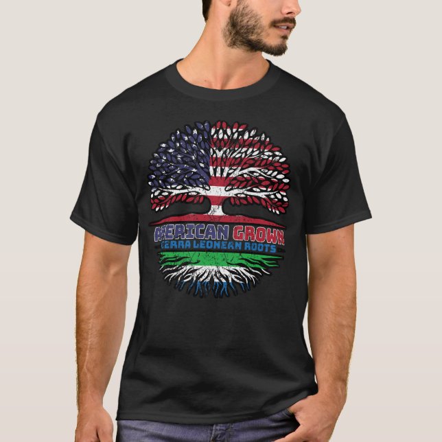 T-shirt Sierra Leone Sierra Leone États-Unis Amérique (Devant)