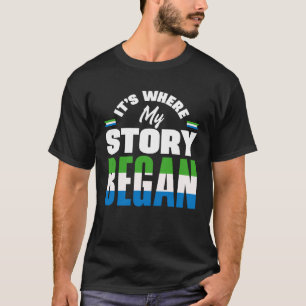 T-shirt Sierra Léone Sierre Leone Drapeau où Mon Stor