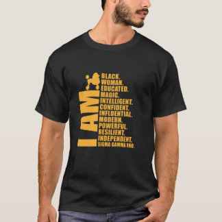 T-shirt Sigma Gamma Rho Sororité Paraphernalia Noir Histo