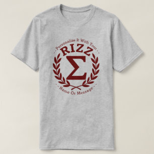 T-shirt Sigma Rizz University R PERSONNALISÉE