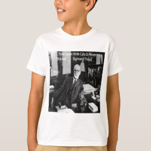 T-shirt Sigmund Freud Dans Son Bureau & Citation de Chat D