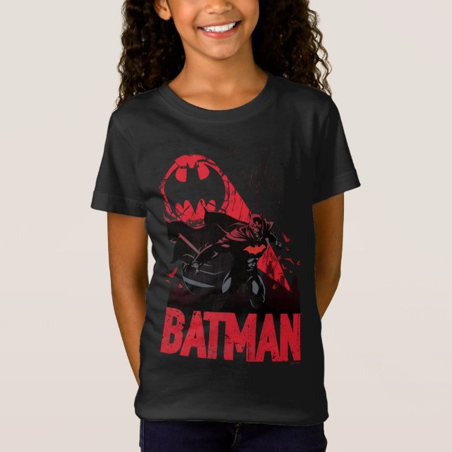 T-Shirt Signal Batman Crimson Bat (Devant)