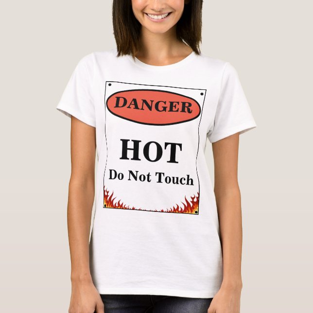 T-shirt Signal chaud de danger (Devant)