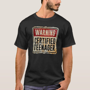 T-shirt Signal d'avertissement d'anniversaire 13 ans