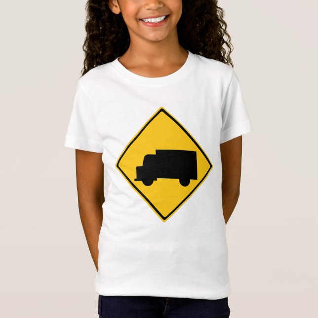 T-Shirt Signal d'avertissement de camion routier (Devant)