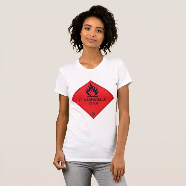 T-shirt Signal d'avertissement de danger Étiquette de la s (Devant entier)