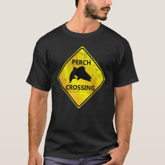 T-shirt Signal d'avertissement de passage de basse pêche à