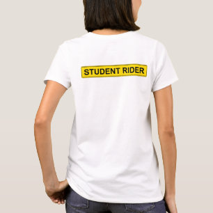 T-shirt Signal d'avertissement "Etudiant Rider" Equestre d
