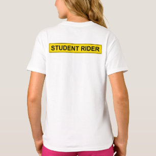 T-shirt Signal d'avertissement "Etudiant Rider" Equestre d