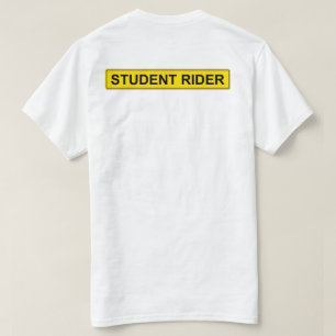 T-shirt Signal d'avertissement "Etudiant Rider" Equestre d