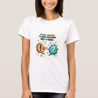 T-shirt Signal De Citation Sarcastique Drôle - Je N'Argume