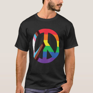 T-shirt Signal de paix Lgtbiaq+ Pride