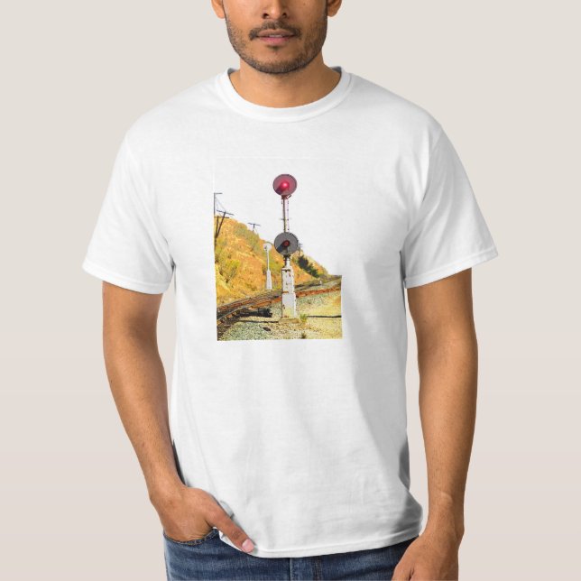 T-shirt Signal de projecteur de chemin de fer (Devant)