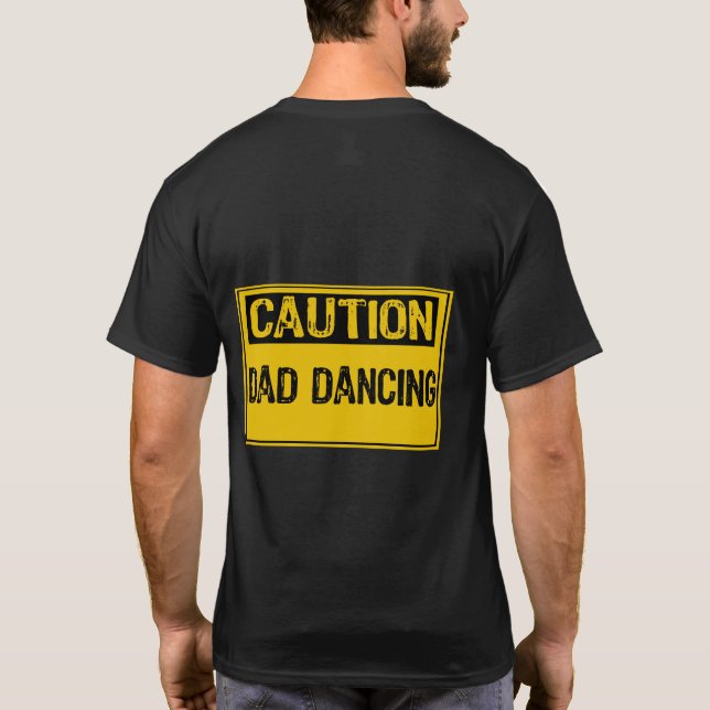 T-shirt Signal de prudence - Papa danse Jaune/Noir (Dos)