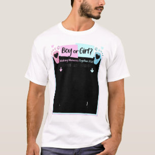 T-shirt Signal de révélation de genre Mon Baby shower bleu