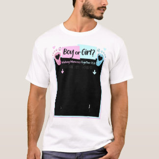 T-shirt Signal de révélation de genre Mon Baby shower bleu