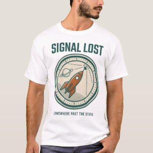 T-shirt Signal Perdu Mission Patch Fusée Rétro