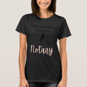 T-shirt Signataire notaire Notarize public notaire Nota