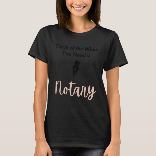 T-shirt Signataire notaire Notarize public notaire Nota (Devant)