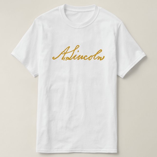 T-shirt Signature Abraham Lincoln (Design devant)