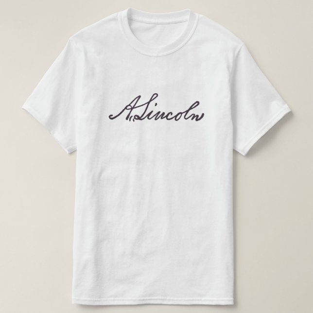 T-shirt Signature Abraham Lincoln (Design devant)
