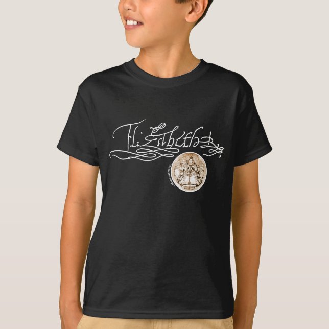 T-shirt Signature d'Elizabeth I (version 1) (Devant)