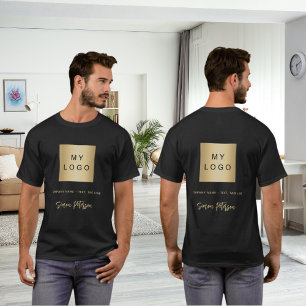T-shirt Signature du logo de l'entreprise en or noir