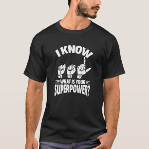 T-shirt Signe à main en langue des signes américaine Asl