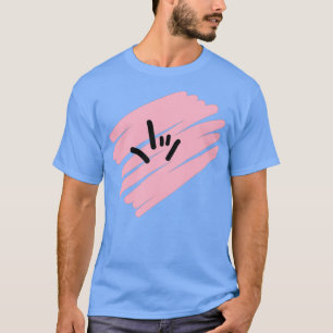 T-shirt Signe à main rose gras