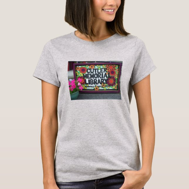 T-shirt SIGNE Dames Ringer T avec Fleurs Cutler (Devant)