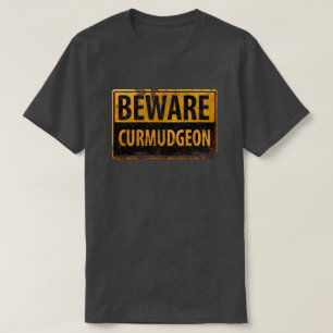 T-shirt SIGNE d'avertissement de danger de métal rouillé B