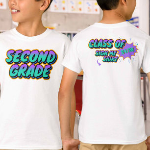 T-shirt Signe de deuxième année personnalisée Mon maillot 
