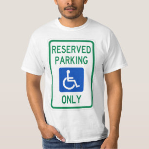 T-Shirt Signe de Handicap de Stationnement Réservé