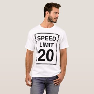 T-shirt Signe de la limitation de vitesse 20