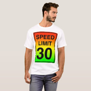 T-shirt Signe de la limitation de vitesse 30 avec des