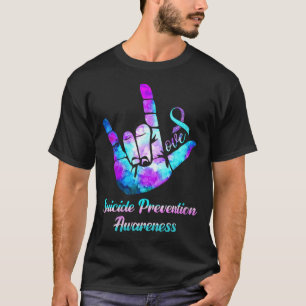 T-shirt Signe de la main de l'amour des femmes Prévention